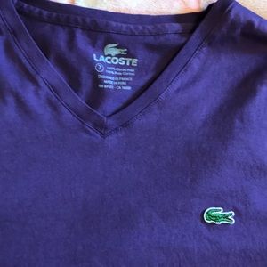 Men's Lacoste V-neck Tee